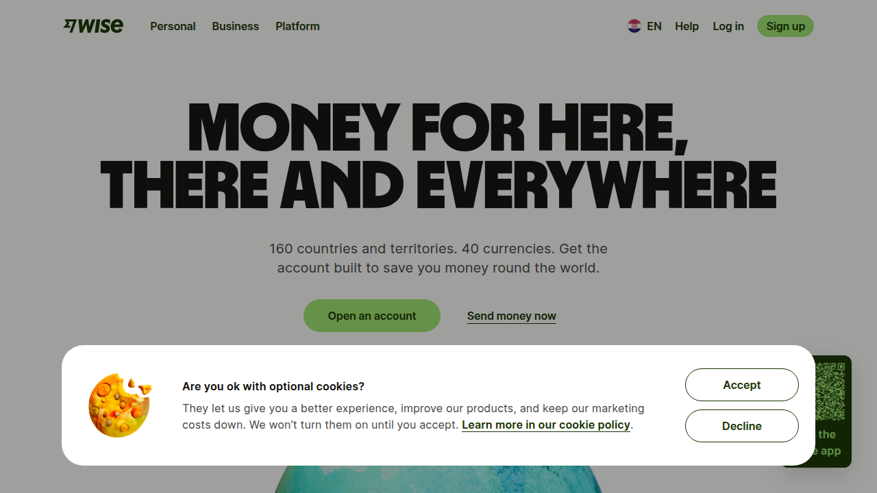 Wise (dawniej TransferWise) pokazuje rzeczywisty, średni kurs rynkowy, co jest pomocne przed dokonaniem przewalutowania.